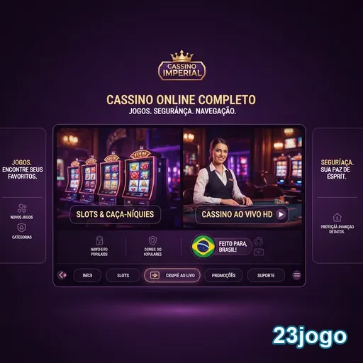 Ilustração de Explore o cassino online 23jogo: roleta, blackjack e mais