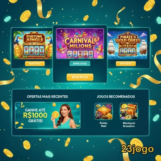 App 23jogo mostrando VIP services e dealers ao vivo